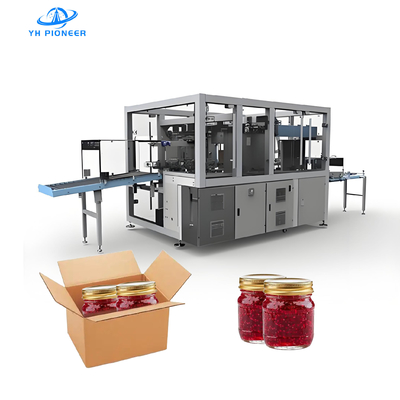 अच्छी कीमत बोतलों, डिब्बों और बोतलबंद जैम के लिए स्वचालित केस पैकर लाइन कार्टन केस पैकिंग मशीन ऑनलाइन