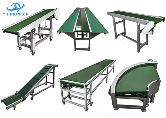 उच्च तापमान प्रतिरोधी बैग कन्वेयर सिस्टम पीएलसी नियंत्रण समायोज्य गति