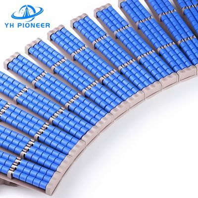 स्टील कन्वेयर बॉल चेन प्लेट पीपी पीई पीओएम मॉड्यूलर बेल्ट के साथ चिकनी परिवहन के लिए