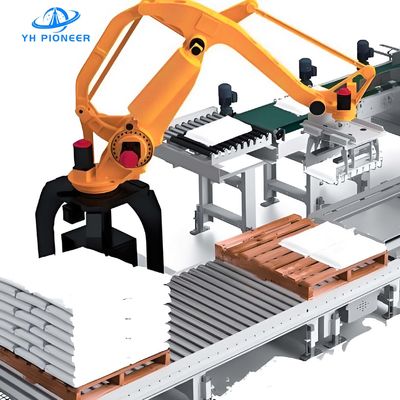 उच्च क्षमता वाले बैग पैलेटिंग सिस्टम 200-300 बैग/एचआर अनुकूलन योग्य परत 1800 मिमी तक स्टैकिंग के साथ