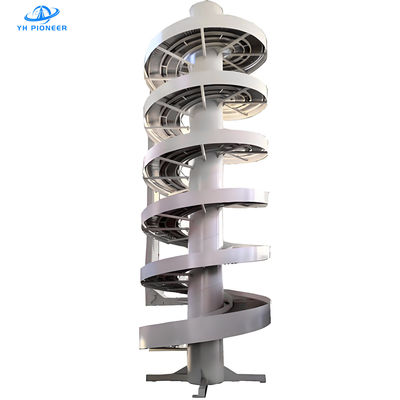 201/SUS304 स्टेनलेस स्टील निर्माण और गर्मी प्रतिरोधी विशेषताओं के साथ सर्पिल लिफ्टिंग कन्वेयर सिस्टम