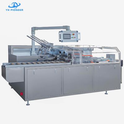 स्वच्छता पैकेजिंग समाधान के लिए एल्यूमीनियम फ्रेम और कार्बनिक ग्लास गार्ड के साथ टिकाऊ स्टेनलेस स्टील बॉक्स केस पैकर